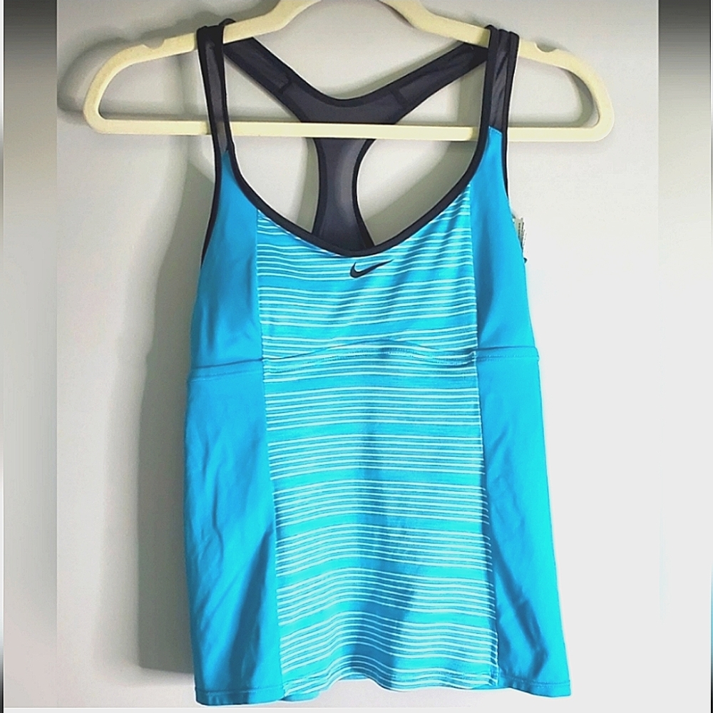 NikeWomen's Nike Heather Stripe Racerback Tankini Size Small